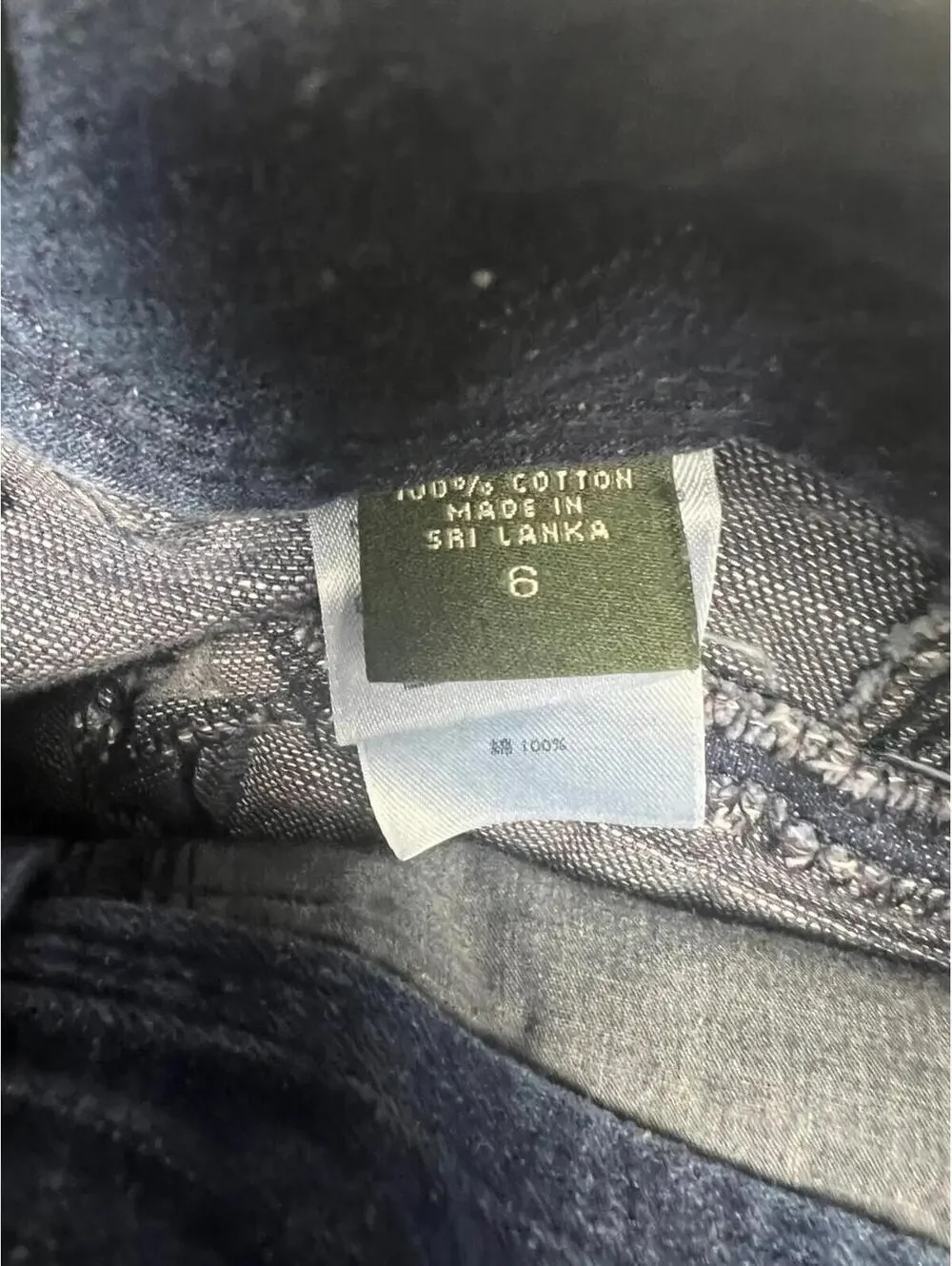 Eddie Bauer Crop Cargo Capri Denim Jeans Womens Size 6 Outdoor Casual Comfort